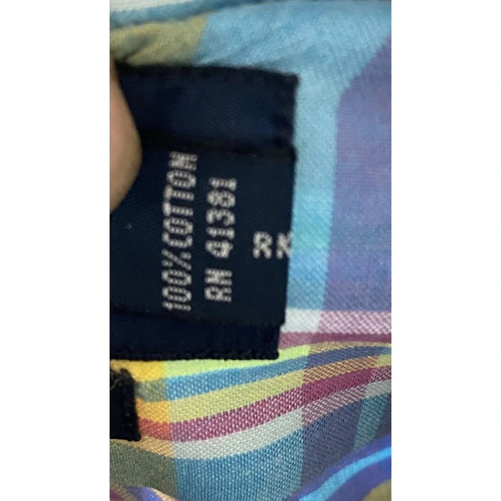 Polo Ralph Lauren Classic Fit Multicolor Plaid Men's Large Short‎ Sleeve Shirt